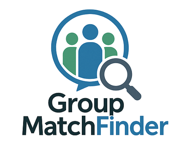 GroupMatchFinder - Transparent Logo for Fundraising Events